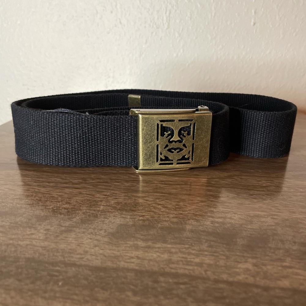 OBEY Black Nylon Belt